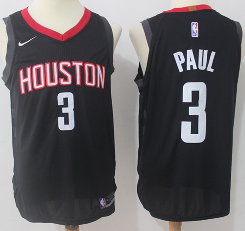 Nike Houston Rockets #3 Chris Paul Black NBA Authentic Statement Edition Jersey