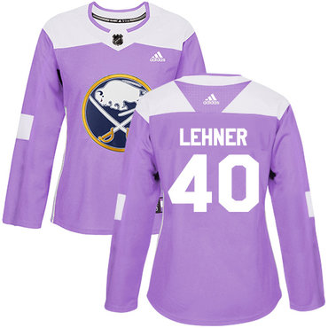 Adidas Buffalo Sabres #40 Robin Lehner Purple Authentic Fights Cancer Women's Stitched NHL Jersey