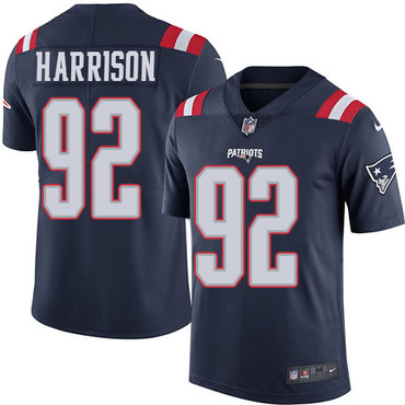 Nike New England Patriots #92 James Harrison Navy Blue Stitched NFL Limited Rush Jersey