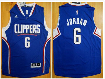 Los Angeles Clippers #6 DeAndre Jordan Blue Alternate Stitched NBA Jersey