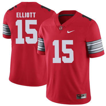 Ohio State Buckeyes 15 Ezekiel Elliott Red 2018 Spring Game College Football Limited Jersey