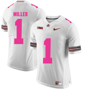 Ohio State Buckeyes 1 Braxton Miller White 2018 Breast Cancer Awareness College Football Jersey