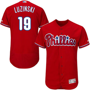 Philadelphia Phillies #19 Greg Luzinski Red Flexbase Authentic Collection Stitched MLB Jersey