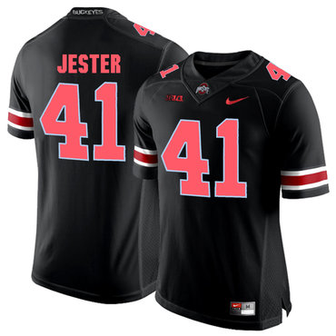 Ohio State Buckeyes 41 Hayden Jester Blackout College Football Jersey