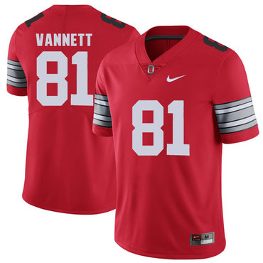 Ohio State Buckeyes 81 Nick Vannett Red 2018 Spring Game College Football Limited Jersey