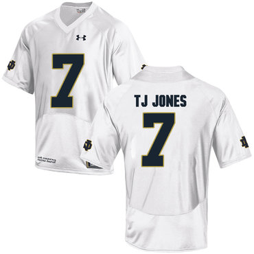 Notre Dame Fighting Irish 7 TJ Jones White College Football Jersey