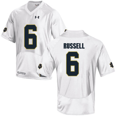 Notre Dame Fighting Irish 6 KeiVarae Russell White College Football Jersey