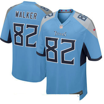 Men's Tennessee Titans #82 Delanie Walker Nike Light Blue New 2018 Game Jersey