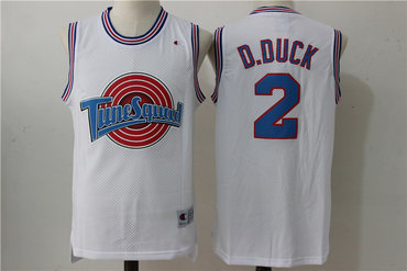 Tune Squad 2 D.Duck White Stitched Movie Jersey