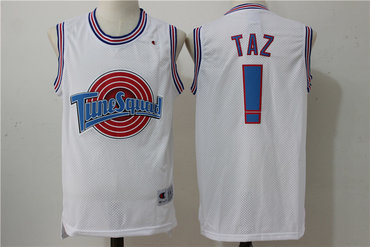 Tune Squad 1 Taz White Stitched Movie Jersey