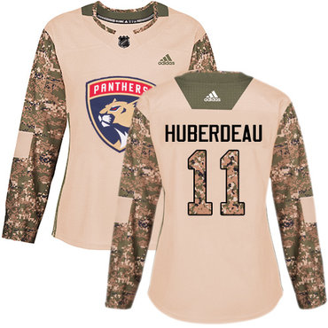 Adidas Florida Panthers #11 Jonathan Huberdeau Camo Authentic 2017 Veterans Day Women's Stitched NHL Jersey