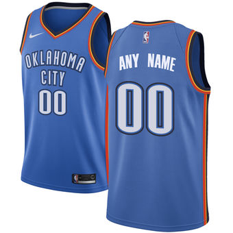 Men's Oklahoma City Thunder Nike Blue Swingman Custom Icon Edition Jersey