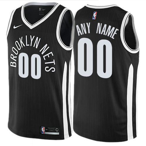 Men's Nike Brooklyn Nets Customized Authentic Black NBA City Edition Jersey