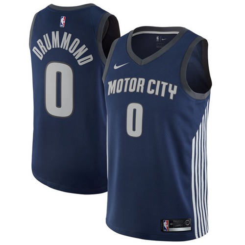 Nike Detroit Pistons #0 Andre Drummond Navy NBA Swingman City Edition Jersey