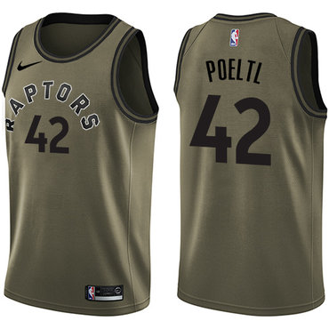 Nike Toronto Raptors #42 Jakob Poeltl Green Salute to Service NBA Swingman Jersey