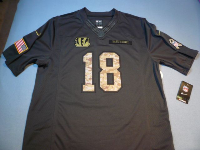 Nike Cincinnati Bengals #18 AJ Green Black Stitched NFL Limited 2016 Salute To Service Jersey