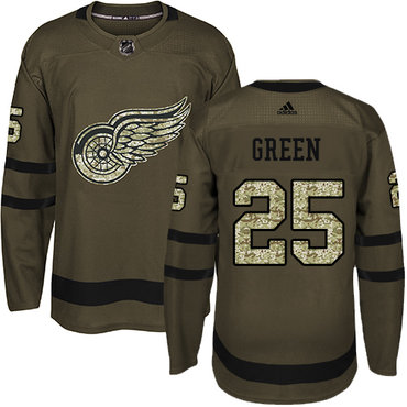 Adidas Detroit Red Wings #25 Mike Green Green Salute to Service Stitched Youth NHL Jersey