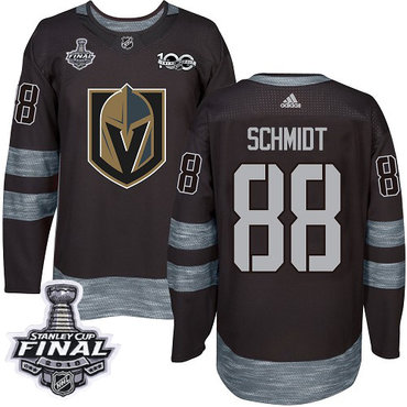 Adidas Golden Knights #88 Nate Schmidt Black 1917-2017 100th Anniversary 2018 Stanley Cup Final Stitched NHL Jersey