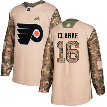 Adidas Philadelphia Flyers #16 Bobby Clarke Camo Authentic 2017 Veterans Day Stitched Youth NHL Jersey