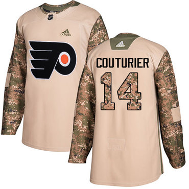 Adidas Philadelphia Flyers #14 Sean Couturier Camo Authentic 2017 Veterans Day Stitched Youth NHL Jersey