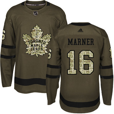 Adidas Toronto Maple Leafs #16 Mitchell Marner Green Salute to Service Stitched Youth NHL Jersey