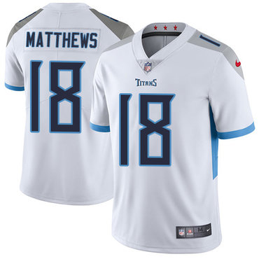 Nike Tennessee Titans #18 Rishard Matthews White Men's Stitched NFL Vapor Untouchable Limited Jersey