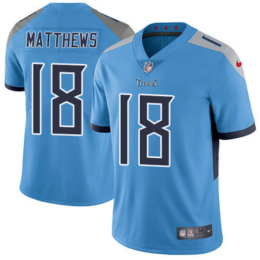 Nike Tennessee Titans #18 Rishard Matthews Light Blue Team Color Men's Stitched NFL Vapor Untouchable Limited Jersey