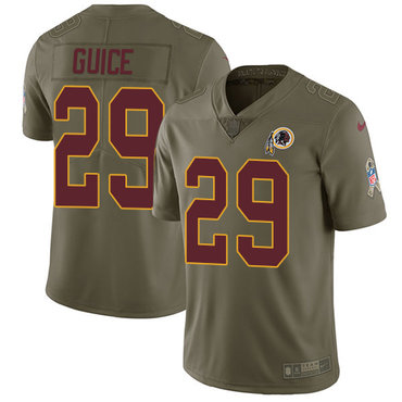 Nike Washington Redskins #29 Derrius Guice Olive Men's Stitched NFL Limited 2017 Salute To Service Jersey