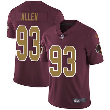 Nike Redskins #93 Jonathan Allen Burgundy Red Alternate Youth Stitched NFL Vapor Untouchable Limited Jersey