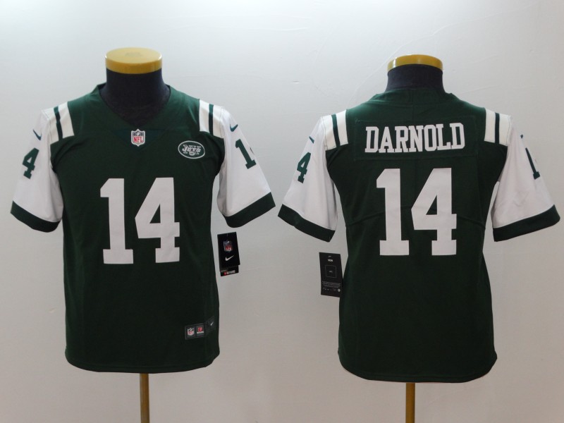 Youth Nike Jets #14 Sam Darnold Green Vapor Untouchable Player Limited Jersey