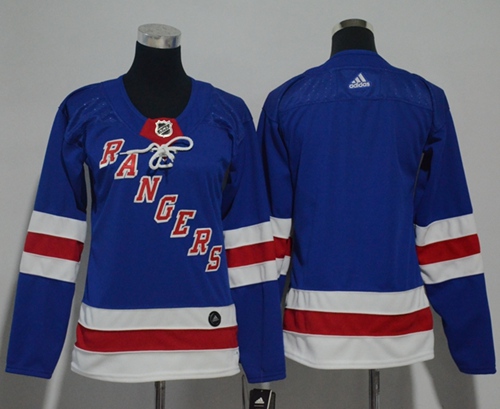 Adidas New York Rangers Blank Royal Blue Home Authentic Women's Stitched NHL Jersey