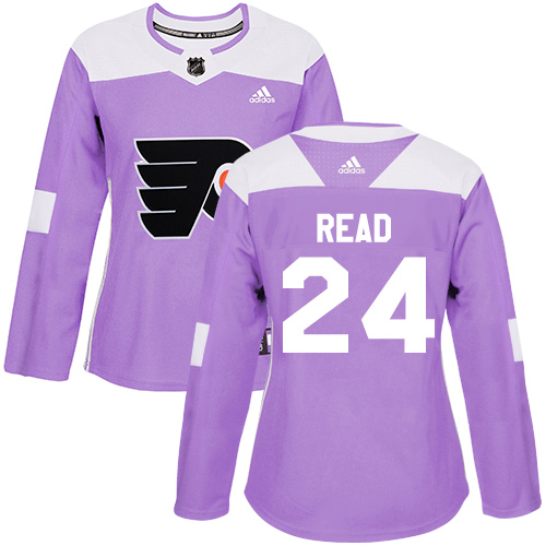 Adidas Philadelphia Flyers #24 Matt Read Purple Authentic Fights Cancer Women's Stitched NHL Jersey