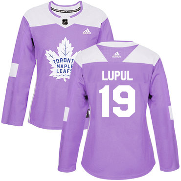 Adidas Toronto Maple Leafs #19 Joffrey Lupul Purple Authentic Fights Cancer Women's Stitched NHL Jersey