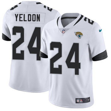 Nike Jacksonville Jaguars #24 T.J. Yeldon White Men's Stitched NFL Vapor Untouchable Limited Jersey