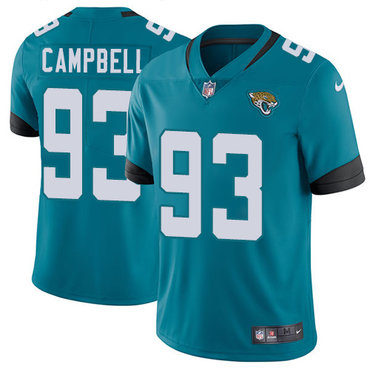 Nike Jacksonville Jaguars #93 Calais Campbell Teal Green Team Color Men's Stitched NFL Vapor Untouchable Limited Jersey