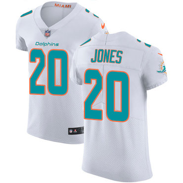 Nike Miami Dolphins #20 Reshad Jones White Men's Stitched NFL Vapor Untouchable Elite Jersey