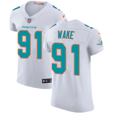 Nike Miami Dolphins #91 Cameron Wake White Men's Stitched NFL Vapor Untouchable Elite Jersey