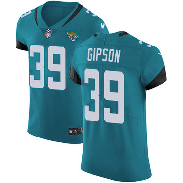 Nike Jacksonville Jaguars #39 Tashaun Gipson Teal Green Team Color Men's Stitched NFL Vapor Untouchable Elite Jersey