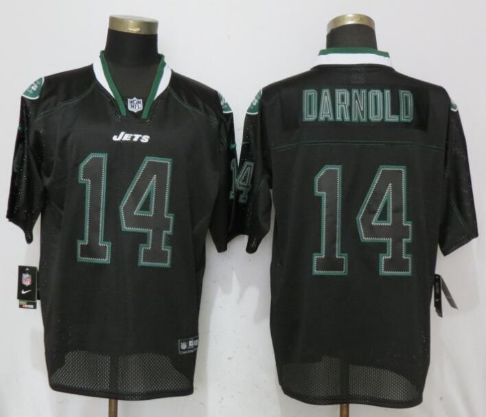 Nike New York Jets #14 Darnold USA Flag Fashion Black Elite Jerseys