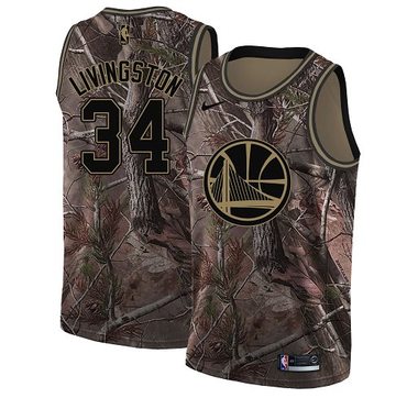 Nike Golden State Warriors #34 Shaun Livingston Camo NBA Swingman Realtree Collection Jersey