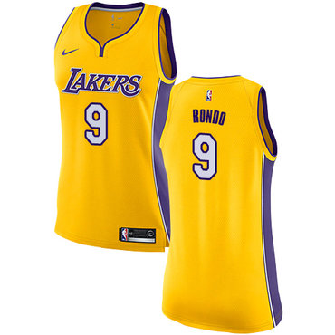 Women's Nike Los Angeles Lakers #9 Rajon Rondo Gold NBA Swingman Icon Edition Jersey