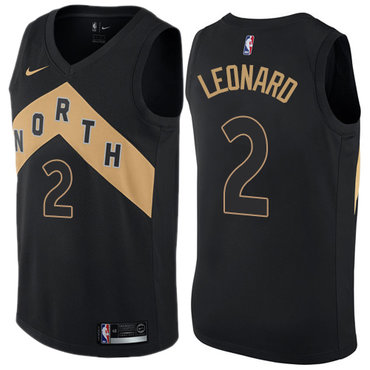 Women's Nike Toronto Raptors #2 Kawhi Leonard Black NBA Swingman City Edition Jersey