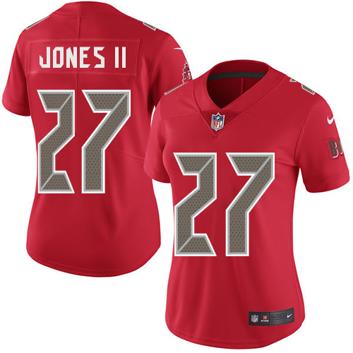 Nike Tampa Bay Buccaneers #27 Ronald Jones II Red Women's Stitched NFL Limited Rush Jersey