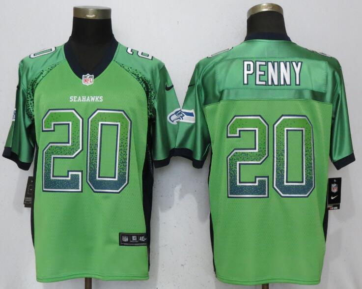 Nike Seattle Seahawks #20 Rashaad Penny Green Drift Fashion Elite Jersey