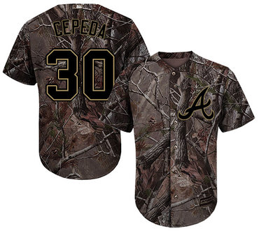 Atlanta Braves #30 Orlando Cepeda Camo Realtree Collection Cool Base Stitched MLB Jersey