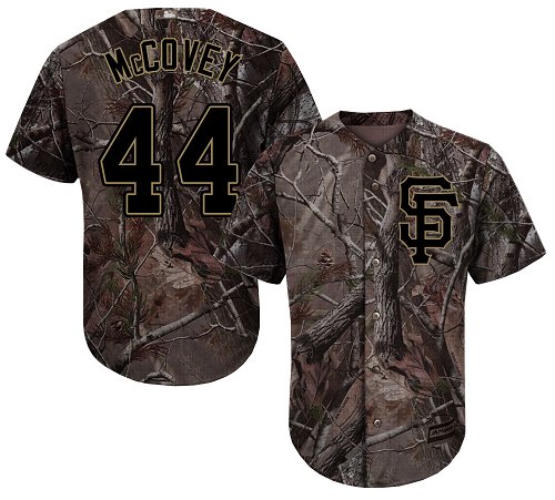 San Francisco Giants #44 Willie McCovey Camo Realtree Collection Cool Base Stitched MLB Jersey