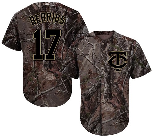 Minnesota Twins #17 Jose Berrios Camo Realtree Collection Cool Base Stitched MLB Jersey