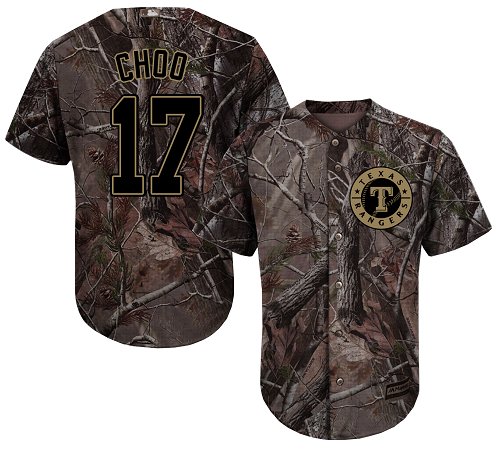 Texas Rangers #17 Shin-Soo Choo Camo Realtree Collection Cool Base Stitched Baseball Jersey