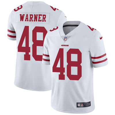 Nike San Francisco 49ers #48 Fred Warner White Men's Stitched NFL Vapor Untouchable Limited Jersey