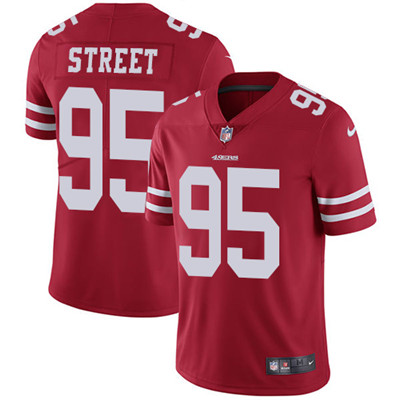 Nike San Francisco 49ers #95 Kentavius Street Red Team Color Men's Stitched NFL Vapor Untouchable Limited Jersey